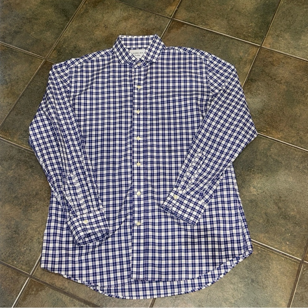 Classic Blue and White & pink Checkered Men's Shirt